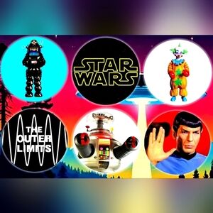 Science Fiction Magnet Set Retro Kitchen Décor